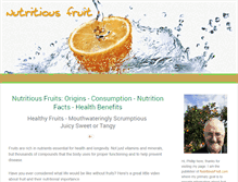 Tablet Screenshot of nutritiousfruit.com